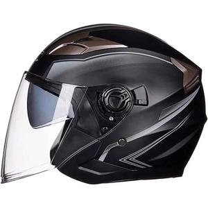 Motorcycle Scooter Helmet,Adult Open-face Motorbike Helmet Double Visor Fashion Personality for Men and Women DOT Approved (X-Large, GIAY) Motorcycle Scooter Helmet,Adult Open-face Motorbike Helmet Double Visor Fashion Personality for Men and Women DOT Approved (X-Large, GIAY)