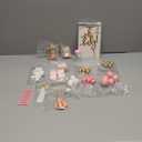 Acmee 44 PCS Bear Cake Toppers - Mini 3D Bear BABY Letters Milk Bottle Pink Gold Foam Balls Cake Toppers for Boy Girl Birthday Party Baby Shower Cake Decorations