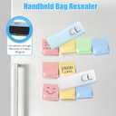 Mini Bag Sealer with Cutter and Magnet, 3-in-1 Rechargeable Magnetic Food Sealer & Cutter, USB Portable Handheld Heat Sealing Tool for Snacks, Chips, Vegetables to Keep Food Fresh (White)