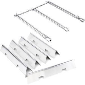 Uniflasy 7636 Flavorizer Bars and 69787 Burner Tube for Weber Spirit & Spirit II 300 Series Spirit II E-310 E-320 S-320 E/S330 with Front Control for Weber GS4 Replacement Parts 67046 68843