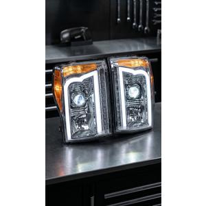 truck’s front-end visibility with this premium replacement headlight assembly pair
