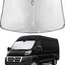 EcoNour Windshield Sunshade Compatible for Dodge RAM Promaster 2014-2024 2025 2026, Sun Visor for Front Windshield & Window Sun Shade Cover, UV Heat Blocker & Protector, Car Accessories