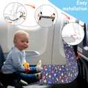 Portable Toddler Airplane Bed,Airplane Seat Extender for Kids,Plane Must Have,Soft Airplane Bed Footrest,Plane Travel Essentials for Flights,Blue