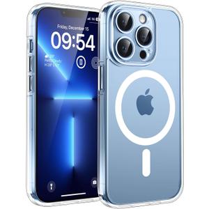 TOCOL Magnetic for iPhone 13 Pro Case Clear, Upgraded Full Camera Protection, Compatible with Magsafe, Drop Protection, Phone Cover for iPhone 13 Pro 6.1 inch (Clear)