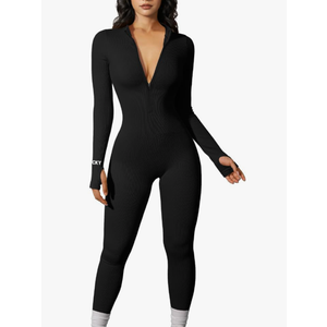 Glamaker Women's One Piece Jumpsuit Zip Up Bodycon Sexy Sleeveless Onesies Rompers Playsuit Party Clubwear S