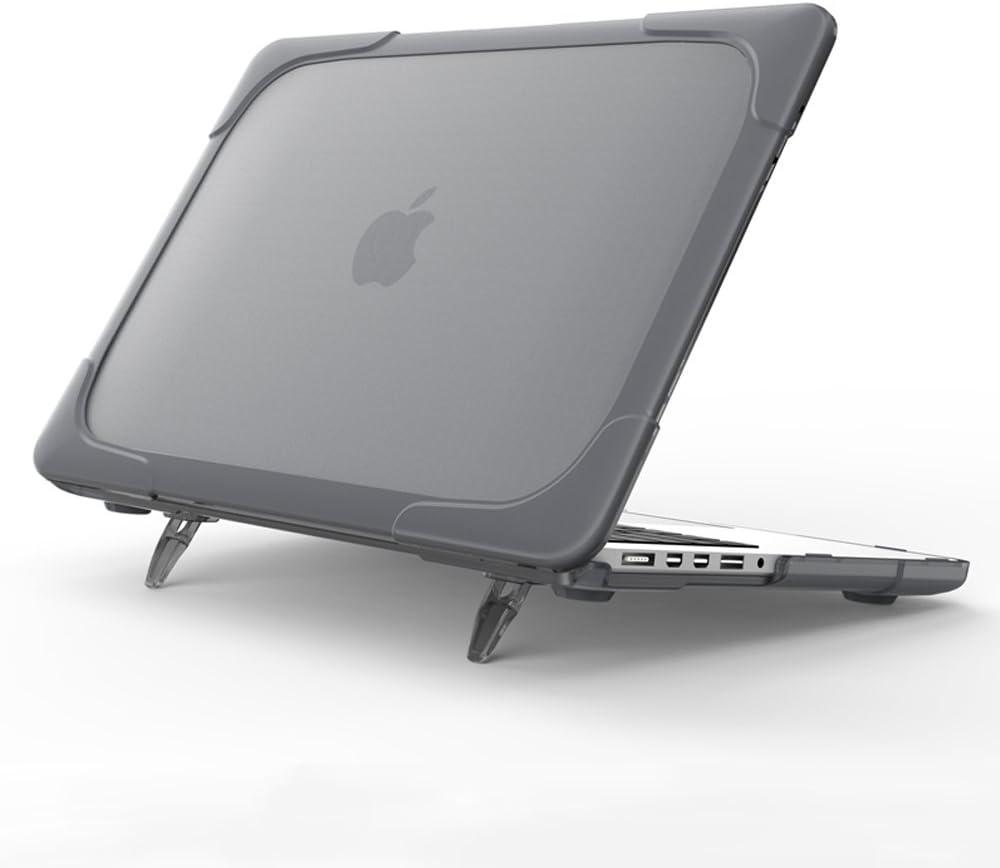 Funut Compatible with MacBook Air 11 Inch Case A1370 A1465, MacBook Air 11 Kickstand Case, Heavy Duty Protective Plastic Hard Shell Case Cover for Apple Laptop Mac Air 11 (Gray)