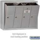 Salsbury Industries Mailbox, Aluminum, Powder Coated, 4 Doors, Surface, 3504ASU - 1 Each