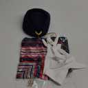 5 Pcs Airline Stewardess Costume Accessories Set, Flight Attendant Fancy Dress Kit for Women Cosplay Dress Up Party