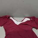 Women's Plus Size Swimsuit Ruffle Sleeve Swim Dress One Piece Tummy Control Bathing Suit V Neck Swimwear XXXL