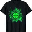 Celtic Knot Irish Shamrock Three Leaf Clover St Patricks Day T-Shirt, Size XL