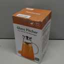 Glass Pitcher with Lid and Handle, 2 Liter 68oz Water Pitcher with Spout for Fridge, Borosilicate Glass Jug for Hot/Cold Drink, Large Ice Tea Carafe for Juice, Coffee, Sangria, Beverage