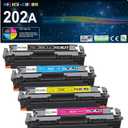 202A Toner Cartridges - Replacement for HP Color LaserJet Pro M254dw M254 MFP M281cdw, M281fdw M281fdn M281 Series (Black,Cyan,Magenta,Yellow 4Pack)