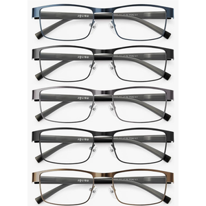 5PCS Reading Glasses Men - Blue Light Blocking Computer Metal Thin Frame Readers For Men/Women, +2.5