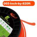 VIABRICO .065" Weed Eater String, Round Orange Heavy Duty String Trimmer Line, Weed Wacker String Universal Commercial Grade, Premium Nylon Weedeater Line 0.065" x 1.2LB, 820Foot