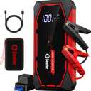 Jump Starter, 5000A Battery Jumper Starter Portable, Car Battery Jump Starter, Power Booster Pack 12V Lithium Jump Box with Jumper Cable and LED Lights (All Gas / 12L Diesel Engines)