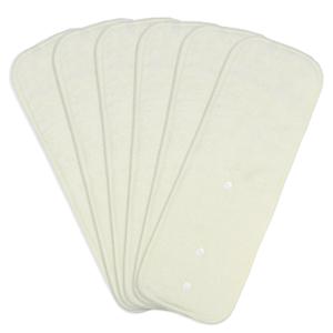 Mama Koala 4-Layer Natural and Microfiber Cloth Diaper Inserts, Adjustable and Reusable for Any Baby Cloth Diaper (6 Pack)