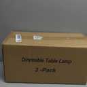 Industrial Touch Control Table Lamps Set of 2 - Gold Nightstand Bedside Lamps with 2 USB Ports & AC Outlet, 3-Way Dimmable Desk Lamp for Bedroom Living Room, Glass Shade & 2 LED Bulbs Included