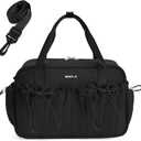 ECOHUB Small Gym Bag for Women, Mini Gym Duffle Bag with Wet Compartment, Bowknot Sports Bag, Cute Gym Tote Bag Dance Yoga Workout Travel Bags Black