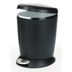 STEP-ON WASTE CAN 6L BLK