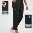 BALEAF Women's Hiking Pants Ripstop Water Resistant Lightweight Golf Pants Quick Dry Zip Pockets Work Travel Clothes (Black, XS)