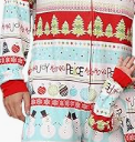 Matching Christmas Onesie Pajamas for Men, Xmas Holiday Long Sleeve One-Piece Adults Pjs Sleepwear, Large