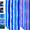 Yongoes 2 Pack Microfiber Lightweight Thin Beach Towel Sand Free Quick Dry Super Absorbent Large Towels for Swimming Pool Yoga Gym Travel Vacation Beach Accessories Essentials Stripes