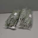 2 x Set of 24 Christmas Artificial Pine Branches 12.6" Faux Plants Evergreen Cedar Picks Fake Pine Needles Leaves Sprigs Winter Greenery Stems for Xmas Tree DIY Wreath Garland Holiday Accessories (Snow)