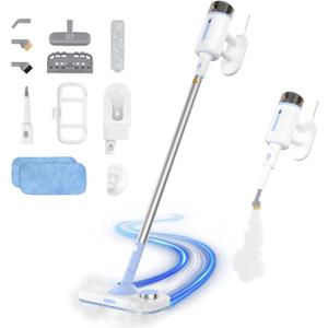 10 in 1 Floor Steamer with Detachable Handheld Steam Cleaner Perfect for Hardwood Floors, Clothes, Windows, Tiles, Furniture, Carpet, Whole Home Use,Steam Mop for Floor Cleaning