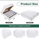 Yexiya 12 Pcs 5000 Count Card Storage Boxes for Trading and Gaming Cards White Cardboard Organizer with Divider Collector Holders Collectibles Box for Sports Basketball Collecting