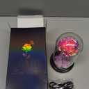 Valentines Day Rose Gifts for Her Birthday Gift for Women, Rechargeable Galaxy Glass Rose in Glass Dome Crystal Roses Butterfly Anniversary Valentine Gifts for Women Daughter Mom Wife Girlfriend Pink