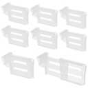 ASTIMESA 7 Pcs Adjustable Clear Fridge Divider Set, Retractable Fridge Door Organizer Clip, Snap-On Unexpanded: 3.1 x 1.9 Inches (8 x 5 cm) Expanded: 4.7 x 1.9 Inches (12 x 5 cm)