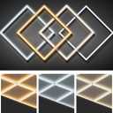 VIHOSE 4 Pcs 2x2 ft Edge-lit Frame LED Flat Panel Lights Grid Drop Ceiling Lights with 3000K/4000K/6500K Selectable 110-265v for Offices Shops Bathrooms with Integrated Ceilings
