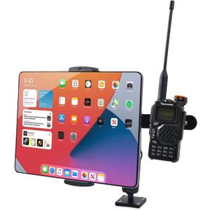 Universal Radio/CB Mic/iPad/Phones Bracket Mount 360 Rotatable for Baofeng UV5R Motorola Quansheng Kenwood Retevis Radio, for iPad Pro 12.9 Air Mini, iPhone