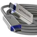 AFFHAUSEN USB-C to USB-C Cable 3ft, 100W Fast Charging, Braided, White | USB-C to USB-C | 100W Power Delivery | Braided Nylon | White | Universal — Laptops, Phones & Tablets