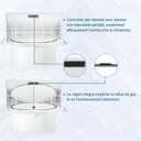 Hon&Guan Dryer Vent Cover Outside with Removable Mesh, Wall Mount Extractor Vent with Rubber Cushioned Non-Return Flap, High Quality Iron Outside Dryer Vent Cover for House (White, 6 Inch)