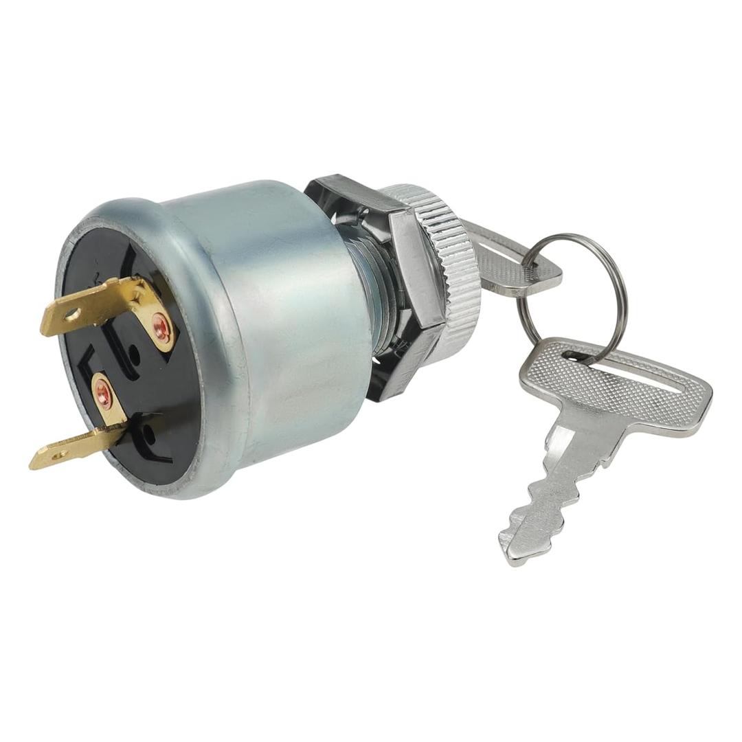 17421G1 Key Switch for EZGO for Golf Cart Ignition Switch 17421G1, 2 Prong 4 Key Free Terminals & CarabinerReplace # 00568G6, 17137P1, 17063G1, 17421G1
