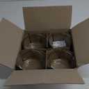 Anchor Hocking 2 Cup Glass Storage Containers with Lids, Set of 4 Glass Food Storage Containers with Navy SnugFit Lids