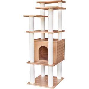 62"Tall Outdoor Cat Tree,Weatherproof Large Cat Condo with Scratching Posts
Khaki Multi-Level Cat Tree Design,Polypropylene Scratching Posts,Suitable for Indoor and Outside Use,Easy to Assemble CTT-10