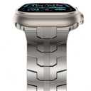 FULLIFE Stainless Steel Link Band for Apple Watch Ultra 3/2/1 49mm, Folding Clasp Metal Bracelet Compatible with Series 11/10 46mm, 9/8/7 45mm, SE/6/5/4 44mm, 3/2/1 42mm (Men) (Titanium)