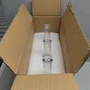 MAYPINK Clear Glass Bottles 25 oz - 750 ml Set of 3 for Hot Sauce Oil Jam Lemonade Whisky Wine Beverages Oils Kombucha Kefir Vinegar Beer with T top Caps with Airtight and Leak Proof Shrink Film