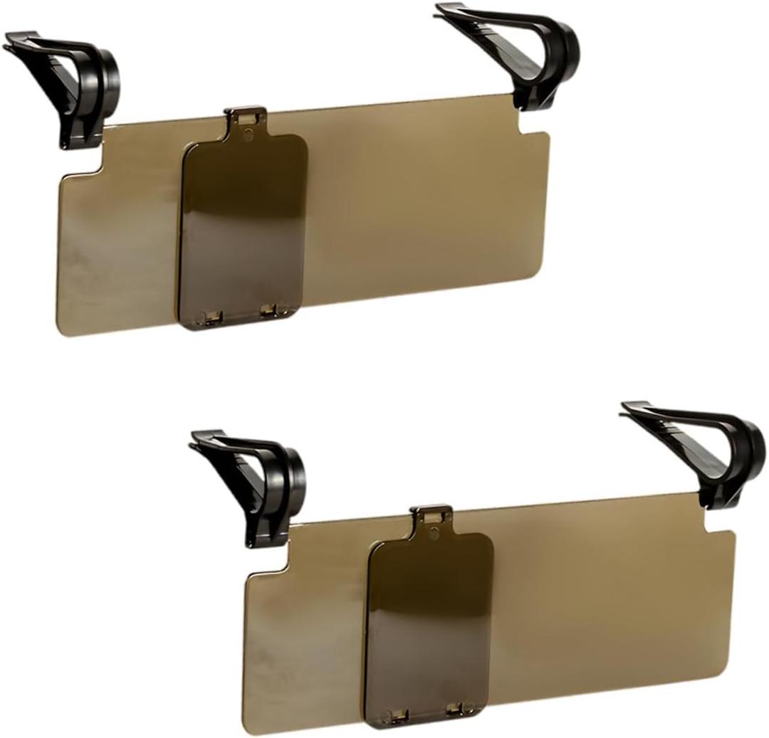 Car Sun Visor Extender, Day & Night Auto Polarized Sun Blocker, HD Anti-Glare Sunshade Extender, Safety Driving Car Visor Accessory Protect from Sunlight, UV Rays, Snow Blindness (2PCS)