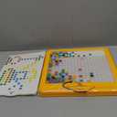 Large Magnetic Dots Board for Kids, Magnetic Drawing Board for Toddlers, Magnetic Dot Art with Magnetic Pen, Montessori Preschool Education Travel Toys for Kids Boys Girls Age 2-7 Years Old (Yellow)