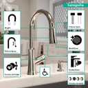 Hansgrohe 4793830 Joleena 1.75 GPM 2-Spray Pull-Down HighArc Kitchen Faucet, 15.8-Inches Tall, Polished Nickel