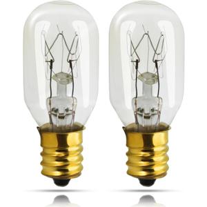 Incandescent Replacement Bulb for Conair RP34B Illuminated Makeup Mirror Illuminated, Warm White Light, 120V, 25W, E12 Candle Holder Base, 2-Pack