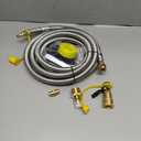 NQN 12FT Quick Connect Propane Hose for RV, with Safety Shutoff Valve, 1/4'' Quick Disconnect Connect for RV to Gas Grill, Compatible with 1 LB Portable Appliance to RV 1/4" Female Quick Disconnect