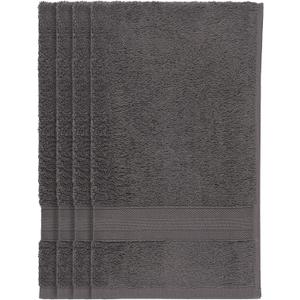 Quick-Dry, Soft & High Absorbent Fingertip Towels for Bathroom Cotton Soft Feel Fingertip Towels 11"x17" | Daily Use 100% Cotton Towels for Bathroom, Gym & More | (4 Pcs, Grey)