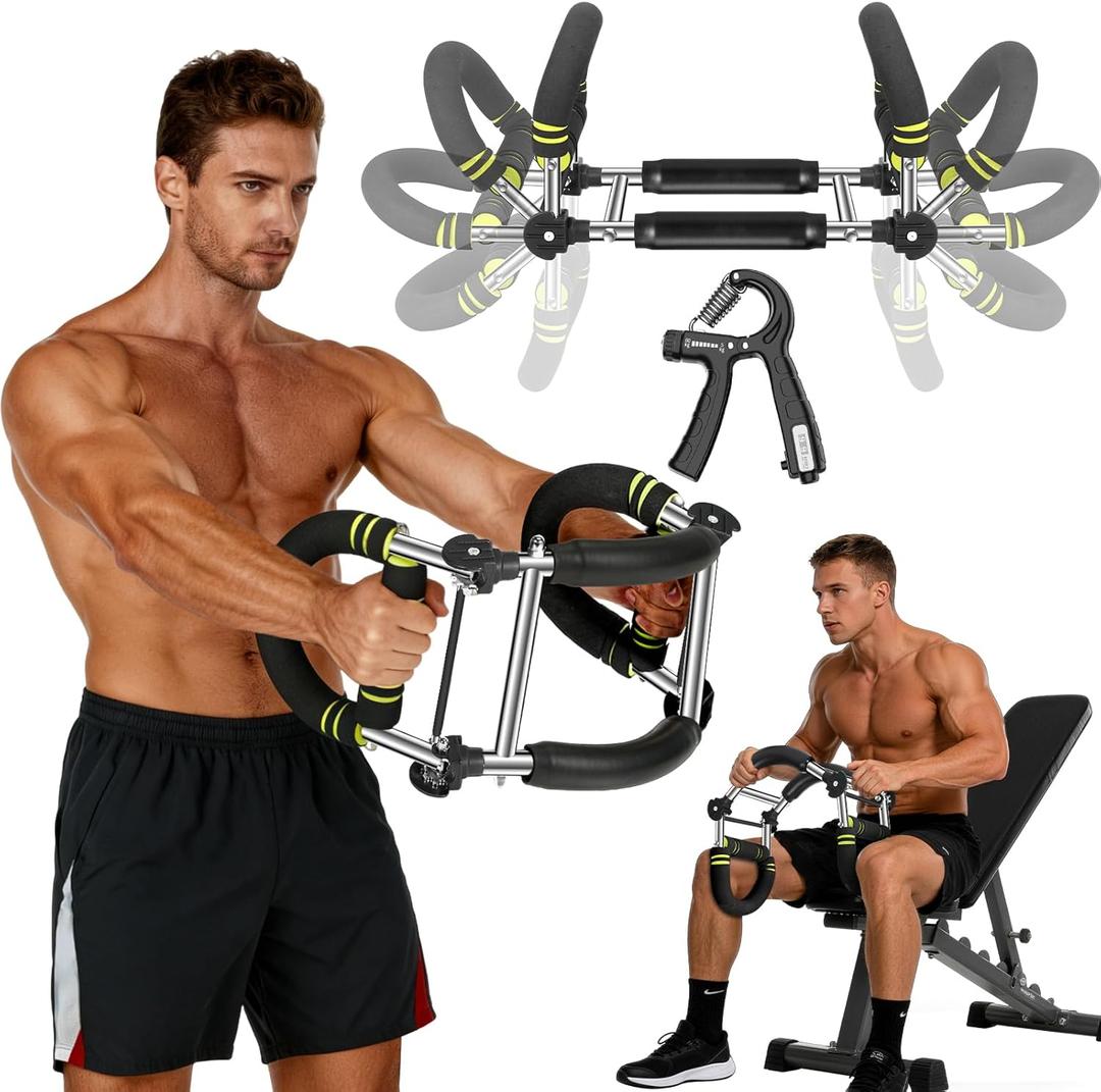 Twister Arm Trainer with Grip Strength Trainer, 20-270lbs Adjustable & 20-160lbs Foldable Options, Chest Workout Equipment, Arm Trainer for Men Women, Home Gym Strength Trainer,Chest and Arm Exerciser