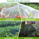 Garden Hoops for Raised Beds, 36 Pcs Diameter 7 mm 8 ft Greenhouse Hoops Grow Tunnel with 24 Pcs Clips, Fiberglass Garden Hoops Frame for Garden Netting, Plant Row Cover, Shade Cloth