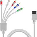 6Ft Component HD AV Cable to HDTV-EDTV (High Definition 480p) Compatible with Nintendo Wii and Wii U