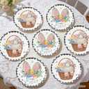 2 x Easter Plates Bunny Rabbit Disposable Paper Plates Watercolor Rabbit Tableware Decoration for Spring Birthday Holiday Easter Bunny Party Supplies (9 Inch)